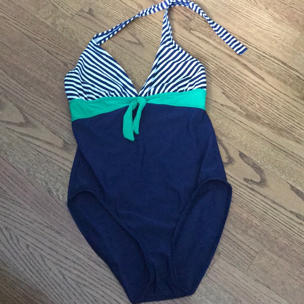 a.n.a. one piece halter top bathing suit
